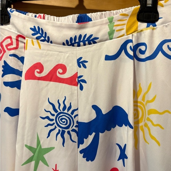 Peach brand Graffic Style wide leg pants women’s Medium NWT - Picture 6 of 11